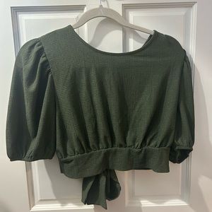 green windsor formal blouse